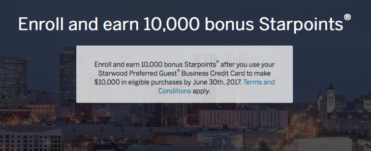 Earn 10K Bonus Starpoints With $10K Spend (Targeted)