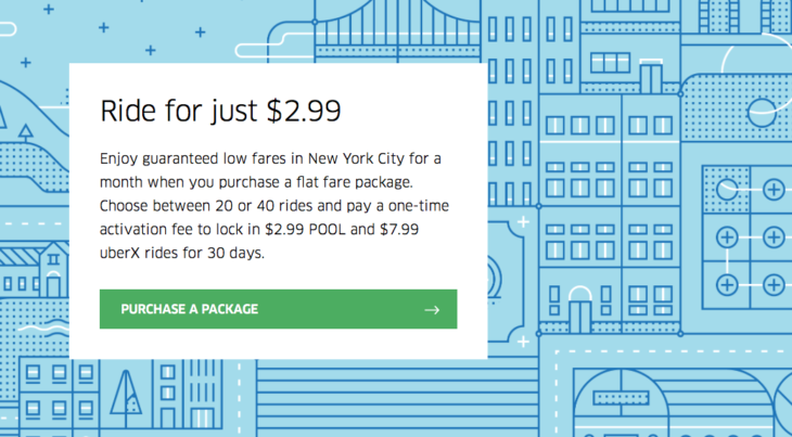 Uber Flat Fare Packages Back Lock in Low Fares For Month!