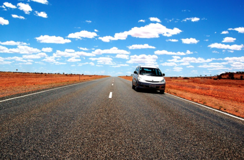 a car on the road