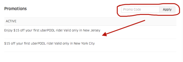 $15 Off UberPool Ride Promo New York & NJ!