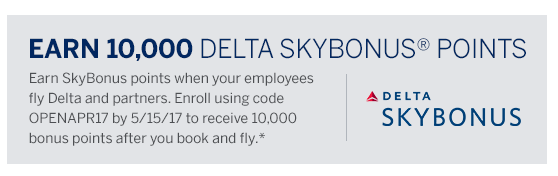 Delta SkyBonus 10K Points Offer
