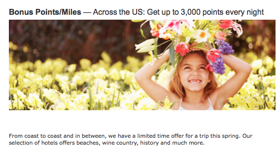 Marriott Up To 3,000 Bonus Points Every Night