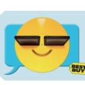 a smiley face with sunglasses