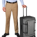 a man holding a suitcase