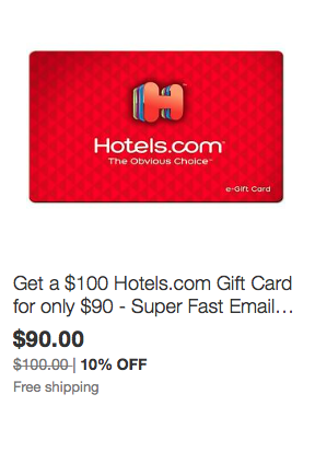 10% Off Hotels.com Gift Cards! + Many More!