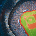 aerial view of a baseball stadium