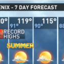 a screen shot of a weather forecast