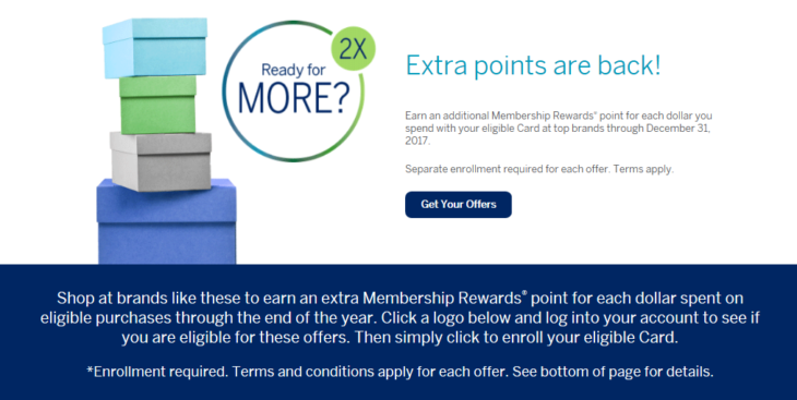 Earn Double American Express Membership Rewards Points