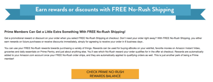 Amazon New Instant No-Rush Shipping Discounts!