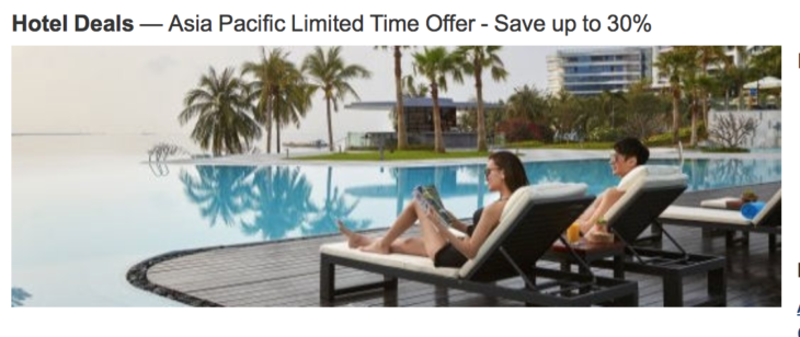 Save 30% Marriott, SPG and Ritz Carlton Hotels Promo