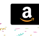 a black gift card with confetti