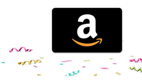 a black gift card with confetti