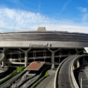 a large building with a large roof