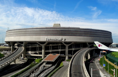 a large building with a large roof