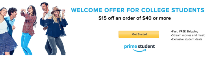 Amazon Prime Students $15 Off $40!