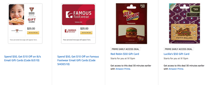 Amazon Discounted Gift Cards
