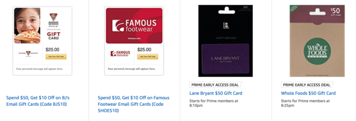Amazon New Discounted Gift Cards
