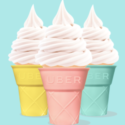 a group of ice cream cones