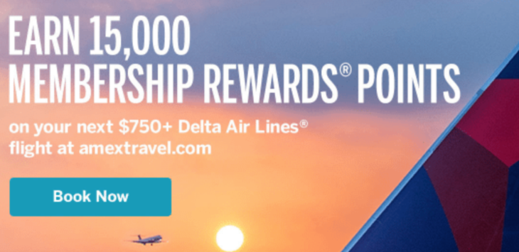 15,000 Membership Rewards Points With Delta Flight (Targeted)