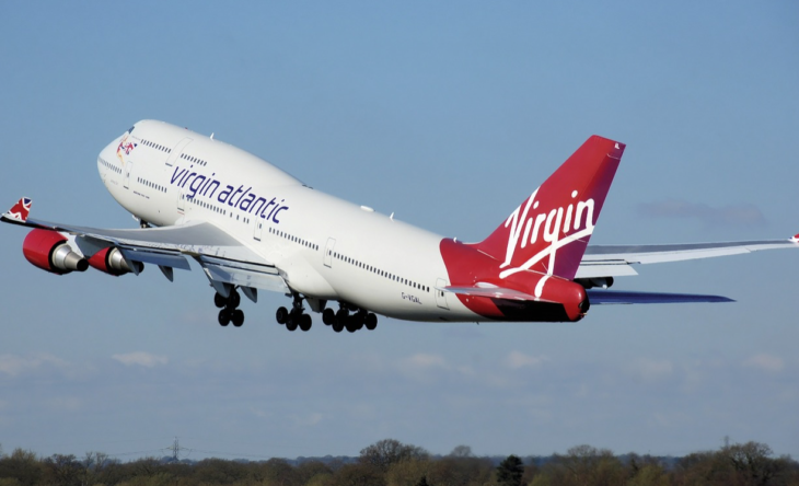 a large airplane flying in the sky