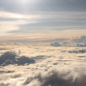 clouds and sun in the sky