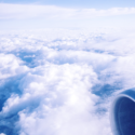 a view of clouds from an airplane