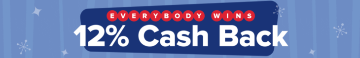 Ebates 12% Cash Back Deal