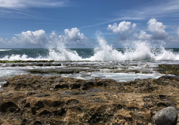 waves crashing waves on rocks