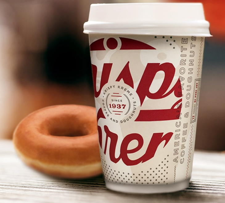 a cup of coffee and a donut