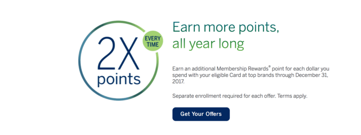 American Express 2x MR Points