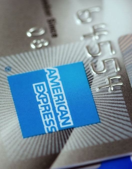 close up of a credit card