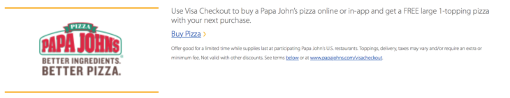 Free Papa Johns Pizza