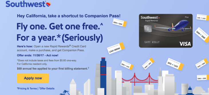 New Public Offer For Southwest Companion Pass For Free