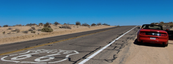 long shot of a road