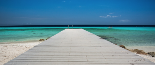 a dock leading to the water