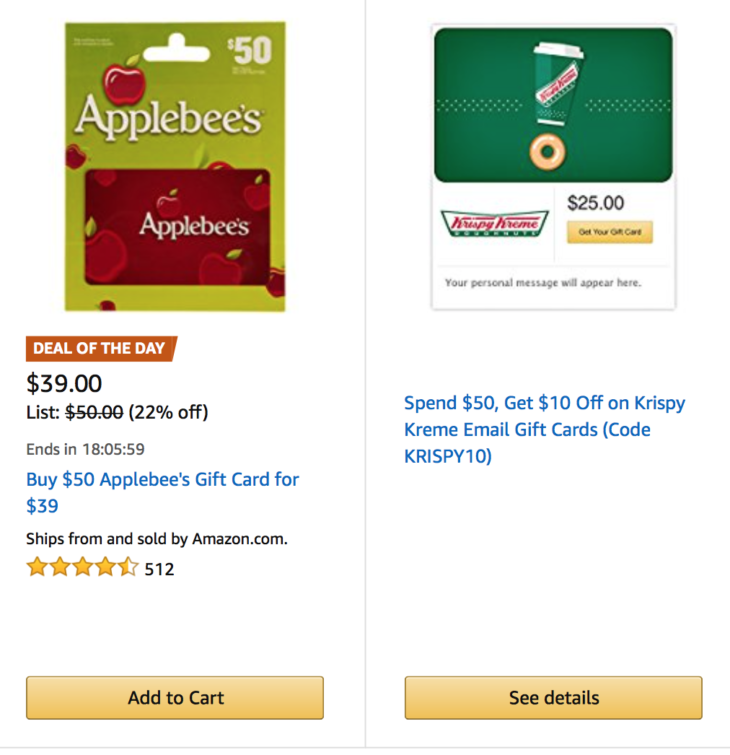 Amazon Save Up To 22% On Gift Cards!