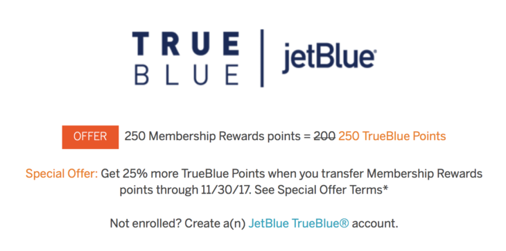 Last Day Amex 25% Transfer Bonus To JetBlue