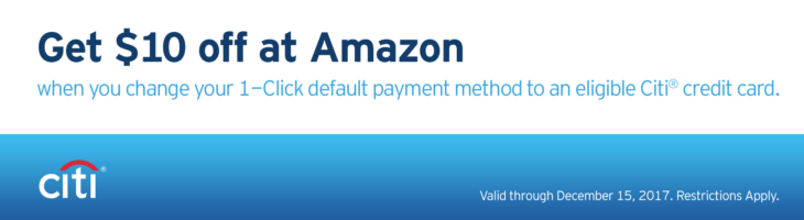 Amazon Free $10 When Change 1 Click To Citi Card