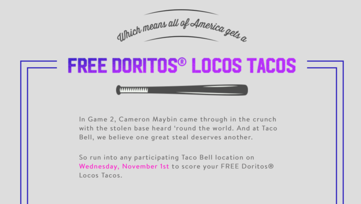 Free Doritos Locos Tacos