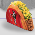 a taco with cheese and meat