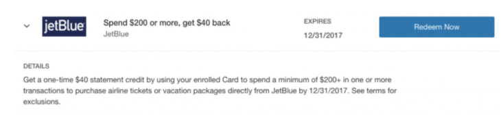New JetBlue Amex Offer Save $40!