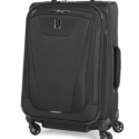 a black suitcase with wheels