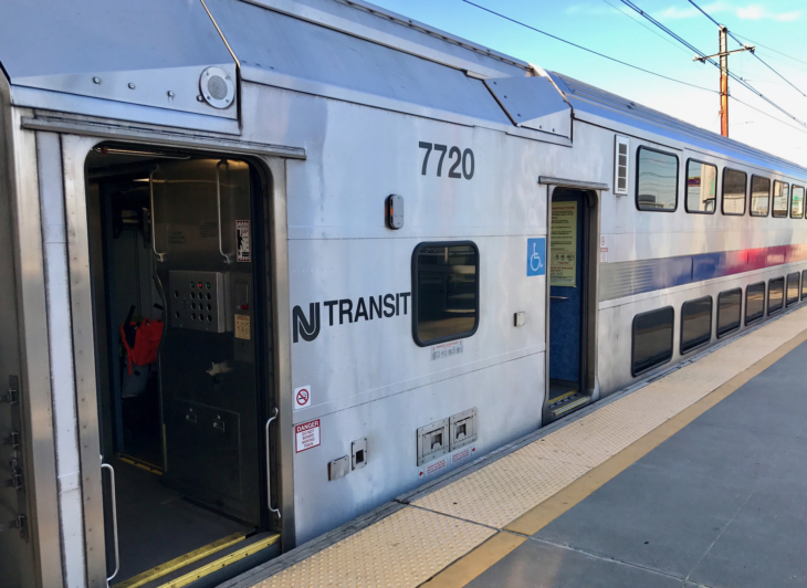 a train with a door open