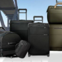 a group of luggage bags