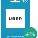 a blue and white gift card