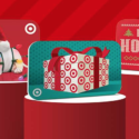 a group of red boxes with a gift