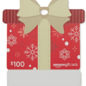 a gift card with a bow