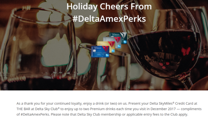 2 Free Premium Drinks For Delta Cardholders