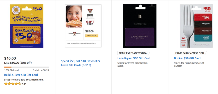 Amazon Discounted Gift Cards!