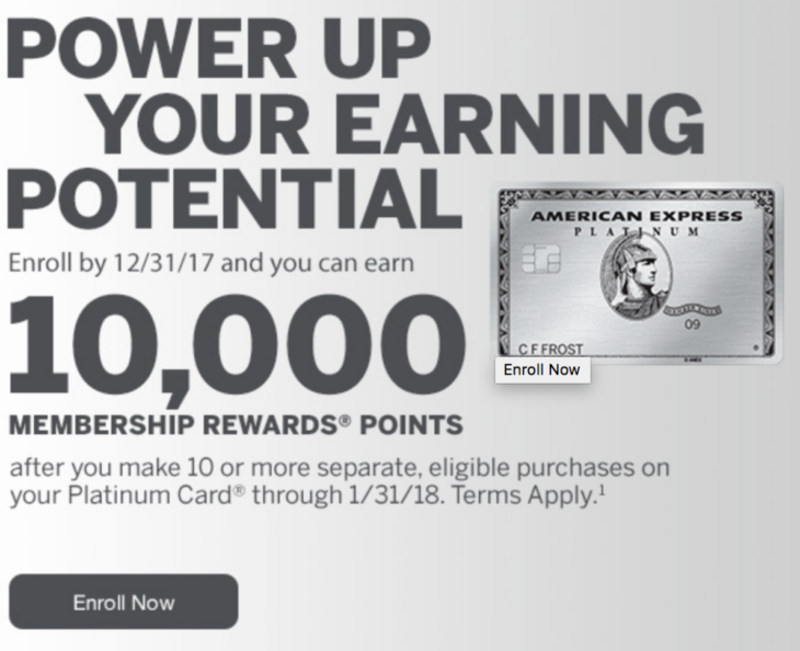 10,000 Bonus Points with 10 Purchases (Targeted)